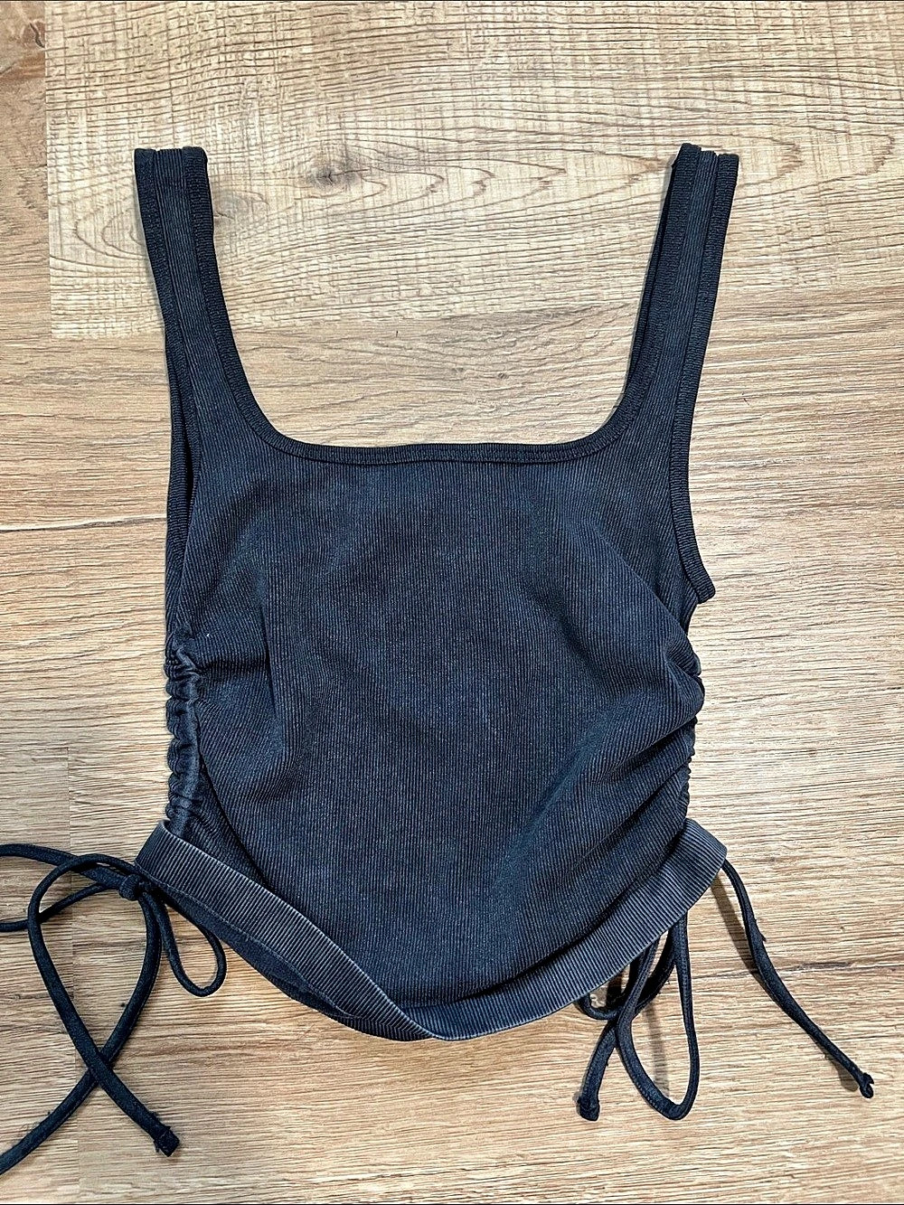 Black Tie-Side tank top
